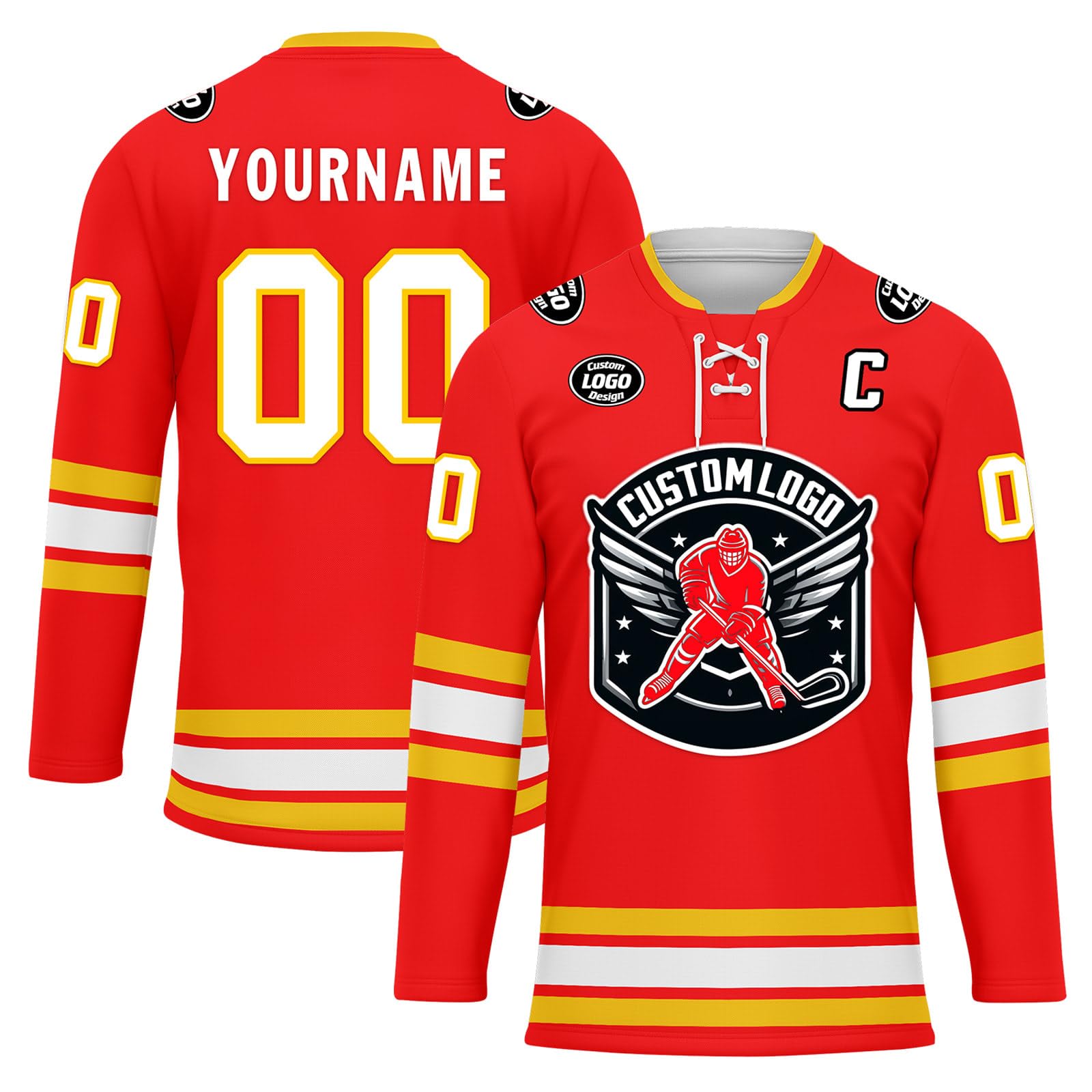 Custom Ice Hockey Jersey for Men Women Youth, Personalized Team Name Number Logo Practice Training Team Uniform