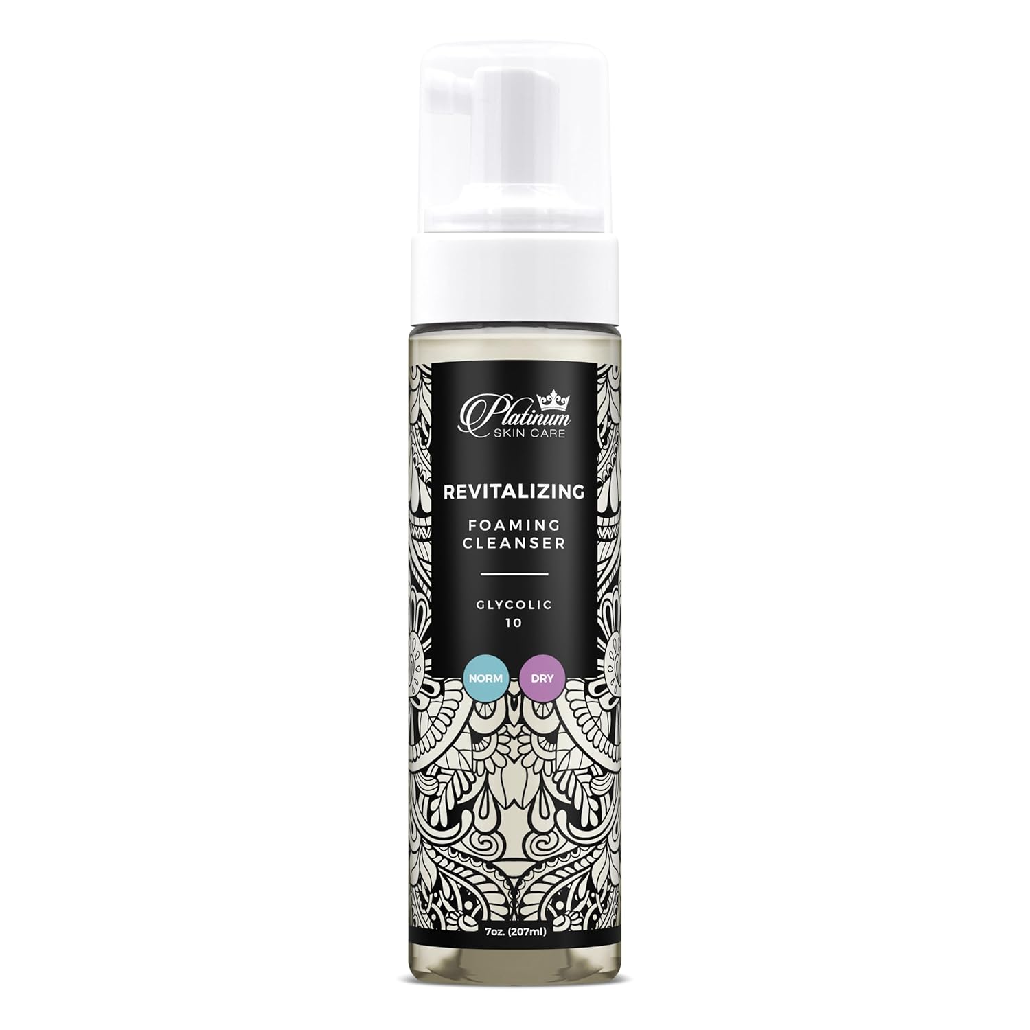 Platinum Skin Care Revitalizing Foaming Cleanser: 10% Free Acid Value 7oz.