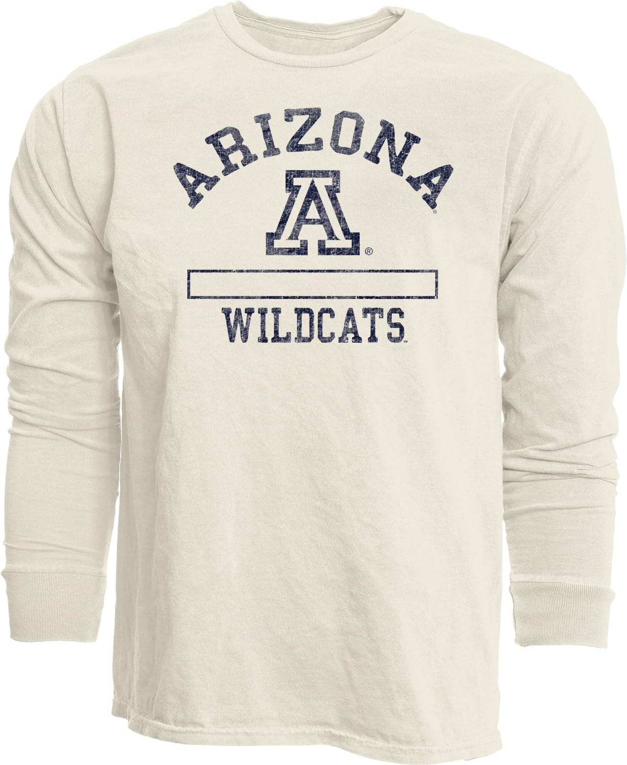 Blue 84 NCAA Officially Licensed Long Sleeve T-Shirt Ivory Dyed Ringspun