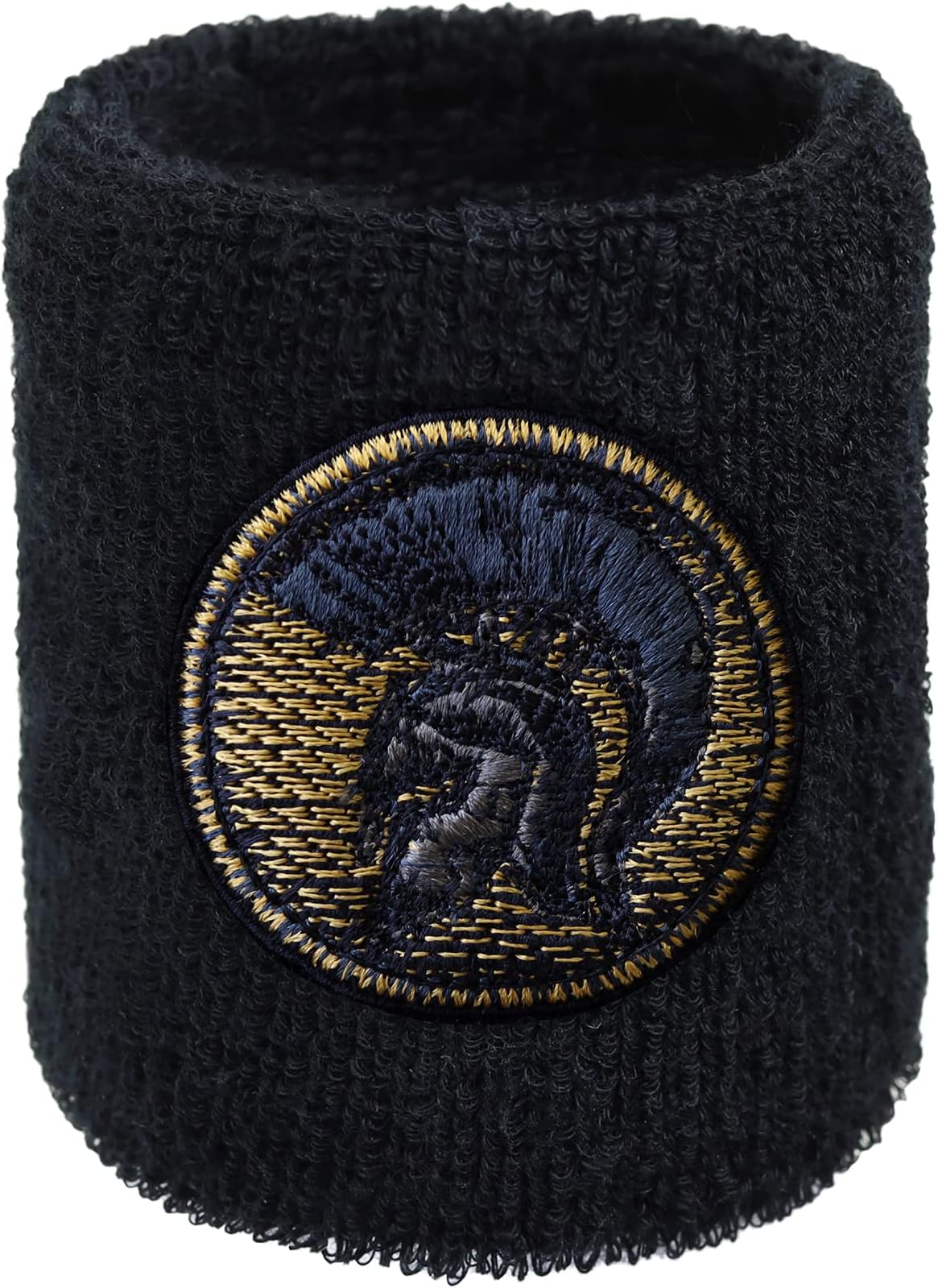 EXPRESS-STICKEREIOutdoor Sweat Band for Wrist- Embroidered Motive Sweat Absorbent Wrist Band - Terrycloth Black Arm Band for Sport