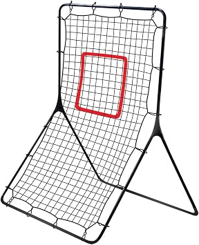 CHAMPRO 3-Way Baseball/Softball Rebound Screen for Training and Practice, 52" x 36",BLACK