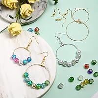 Vista 7 de 40 Pieces Earring Hoops for Jewelry Making Round Beading Hoop Earring for Earring Finding Making Supplies