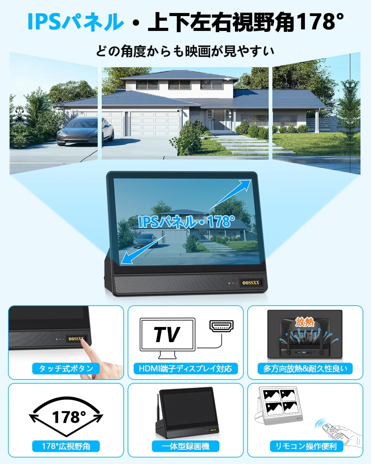 【双方向通話・ダブルアンテナ信号強化・130° 超広角】 防犯カメラ ワイヤレス 屋外 3K 500万画素6台 防犯カメラセット防犯