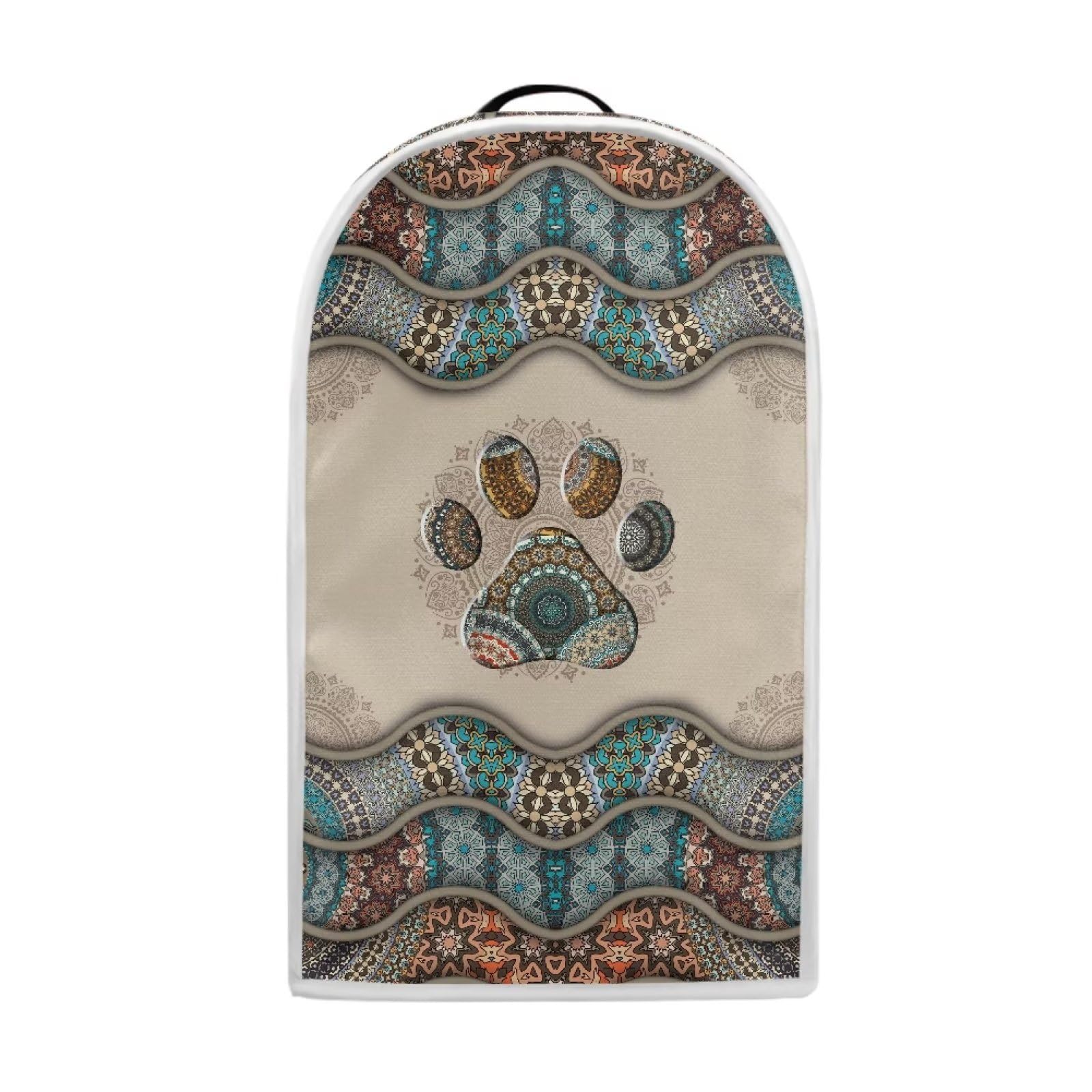 Talayituse Boho Paw Print Blender Dust Cover, Fingerprint Protection Cover for Stand Mixer or Coffee Machine, Home Kitchen Appliance Cover for Stain Dust Resistant Supplies