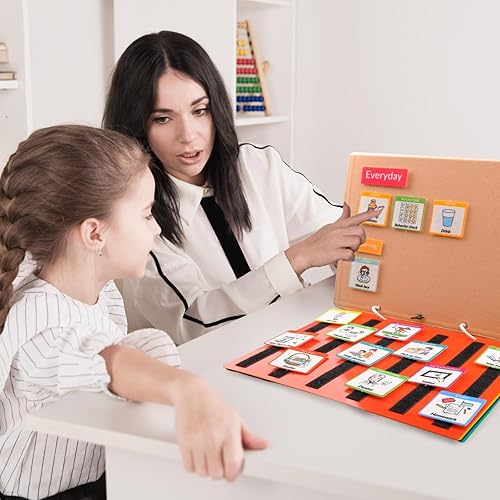 Miniatura 6 de CHEFAN Calendario visual para niños, tabla de horarios diarios 3 en 1 para niños pequeños con 172 tarjetas, tabla de rutina matutina para dormir,