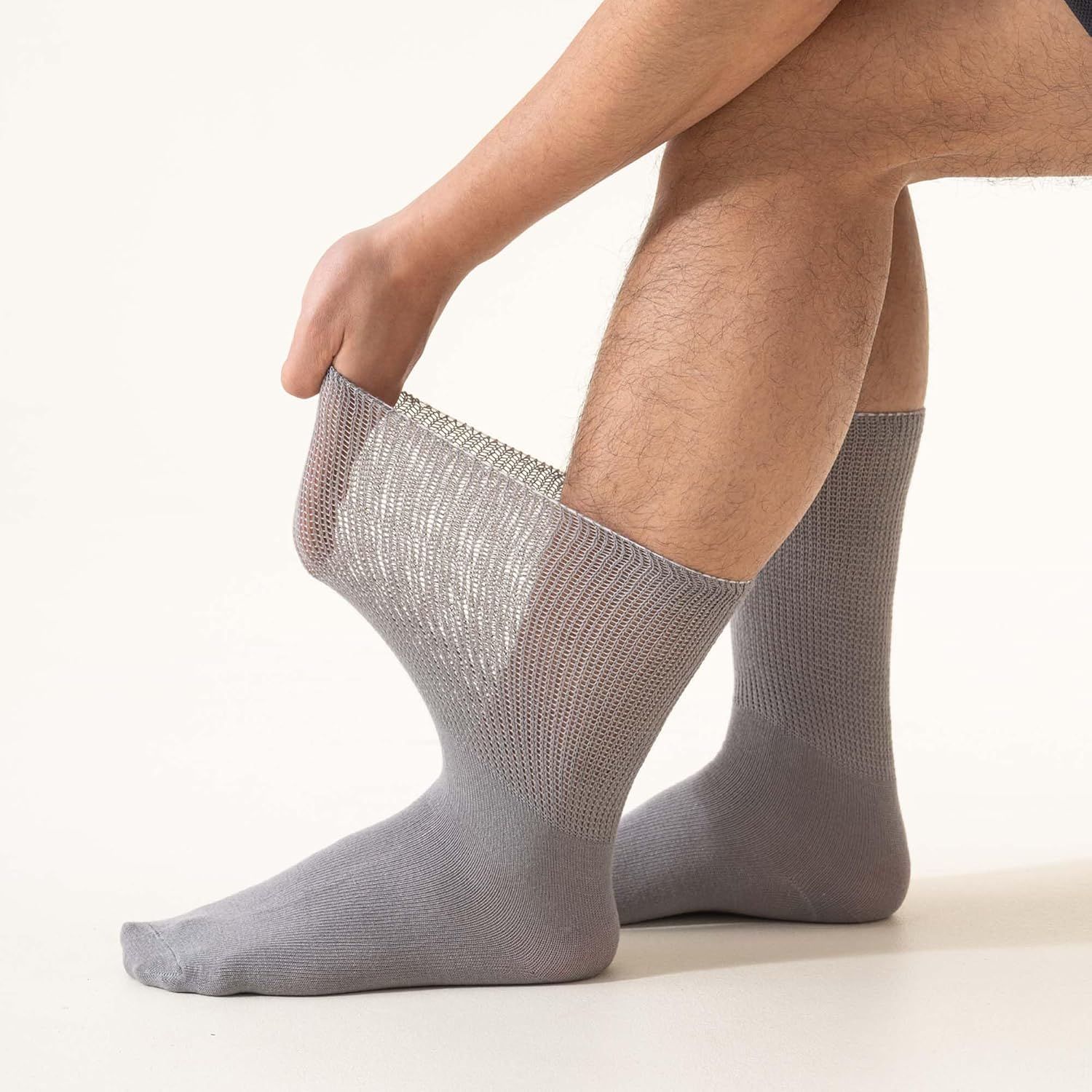 Diabetic Socks for Men Women Non Binding Hospital Extra Wide Neuropathy Socks