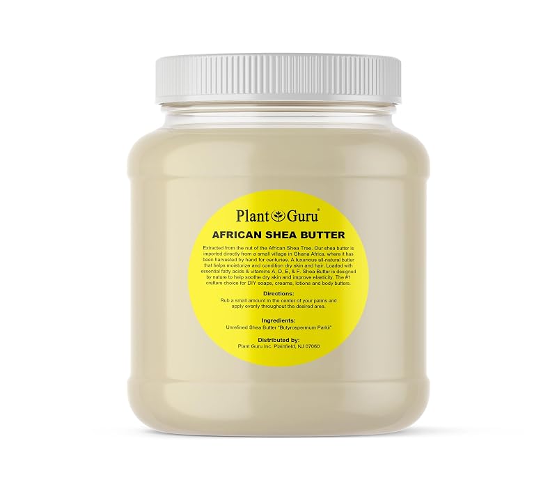 Plant Guru Manteiga de karité africana bruta, não refinada, grau IVORY, 1,36 kg
