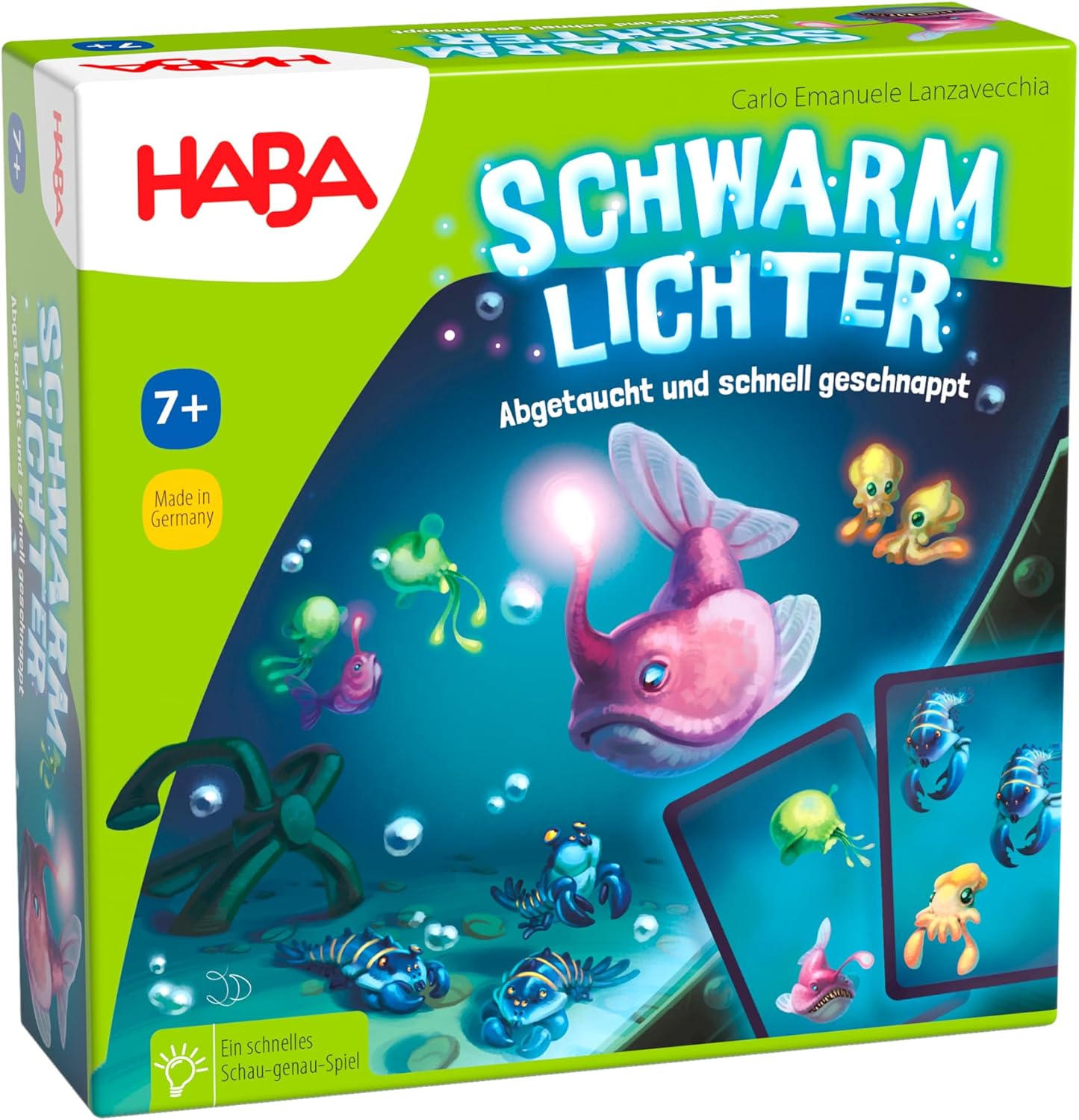 HABA Swarm Lights - Exciting Underwater Card Game with Simple Rules for Quick Fun - for Children from 7 Years - 1307017001