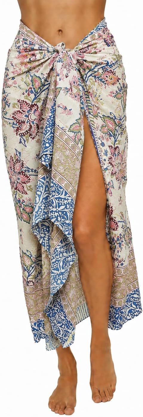 White Printed Overskirt Panel