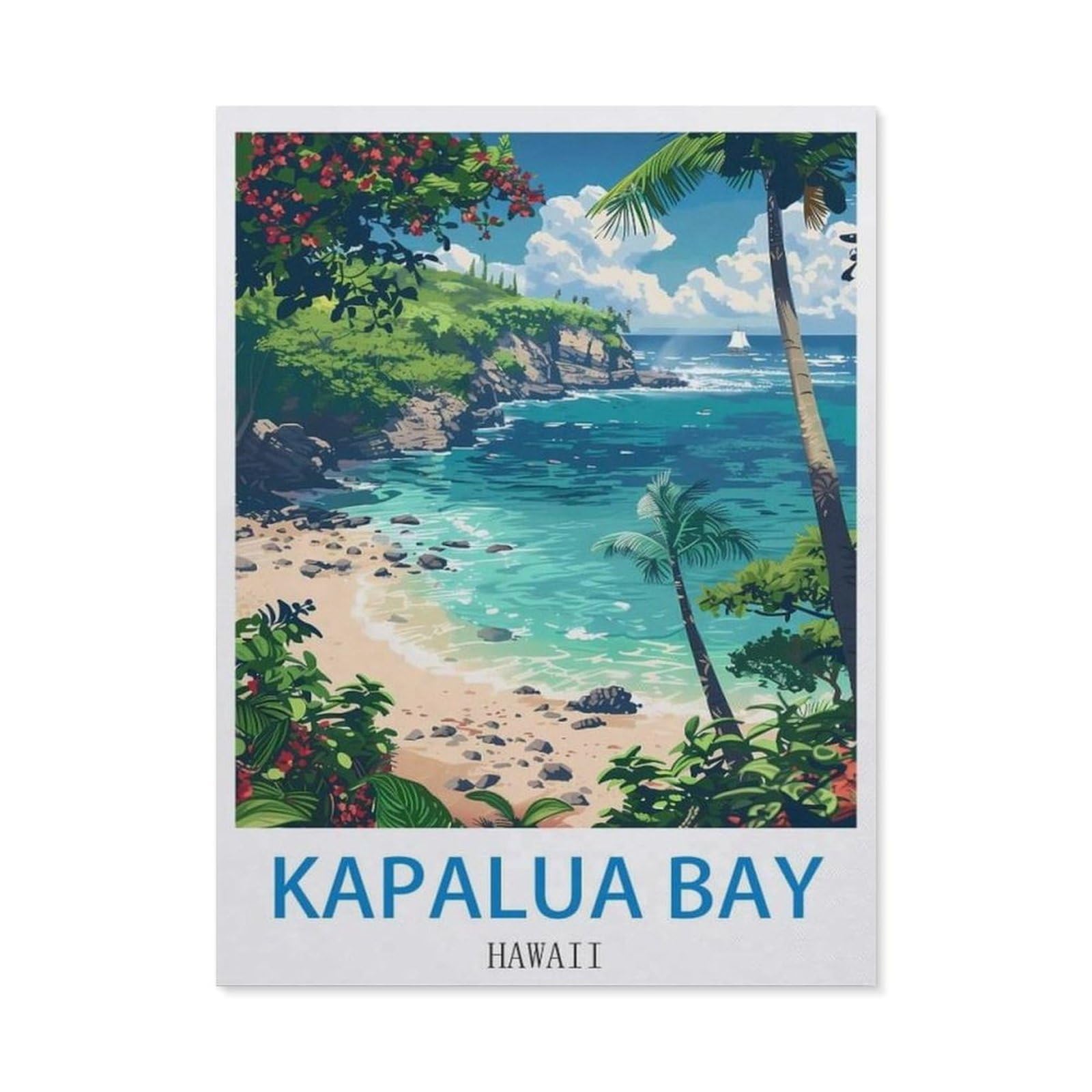 BEAYODKP DIY Diamond Painting，Kapalua Bay Hawaii（30 x 40 cm）