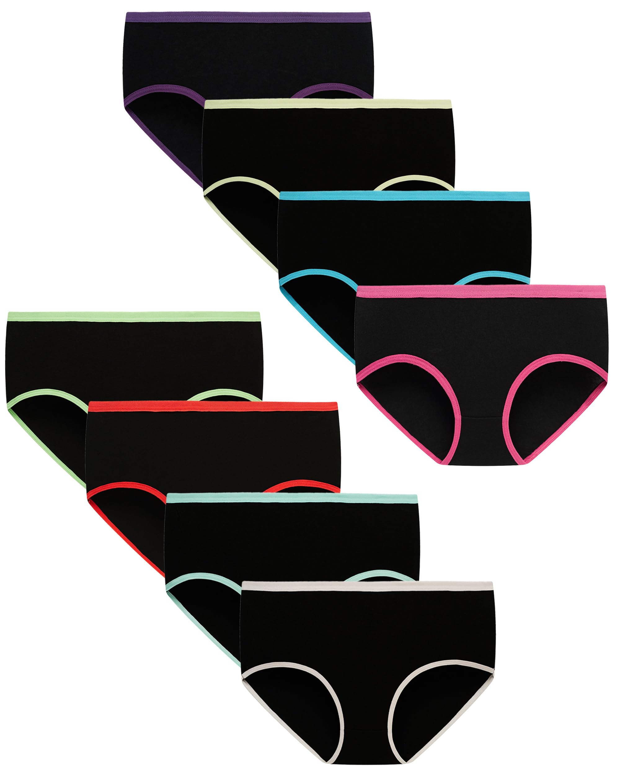 Boboking Teen Girls Underwear Cotton Brief Soft Panties 8 pack