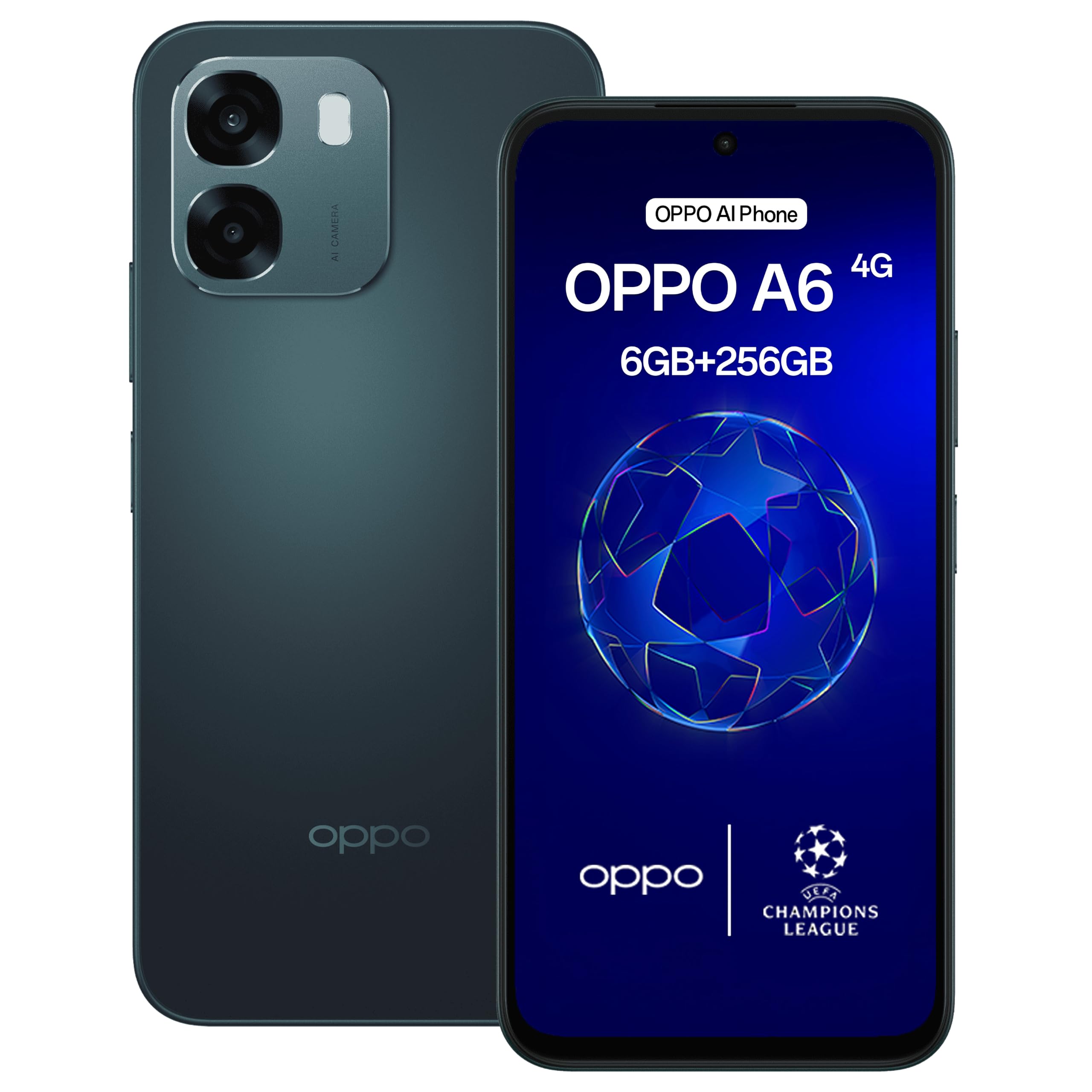 OPPO A6 Smartphone, 6 GB de RAM y 256 GB de Almacenamiento, Negro Zafiro