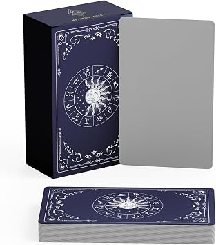 Blank Oracle Tarot Cards to Write On - Create Your Own Oracle Card Deck - 80 Cards per Box / 2.75" x 4.75" - Blank White with Printed Backs 12 Signs of The Zodiac Astrology Design
