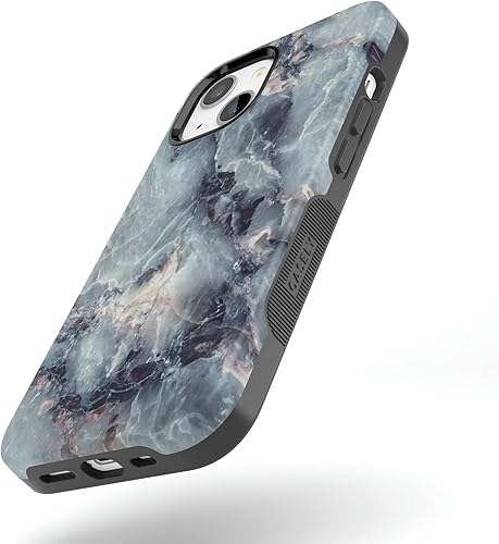 Vista 343 de Casely Funda para iPhone 13 Compatible con MagSafe Color Splash de medianoche Funda retro abstracta Color de medianoche Splash Abstracto