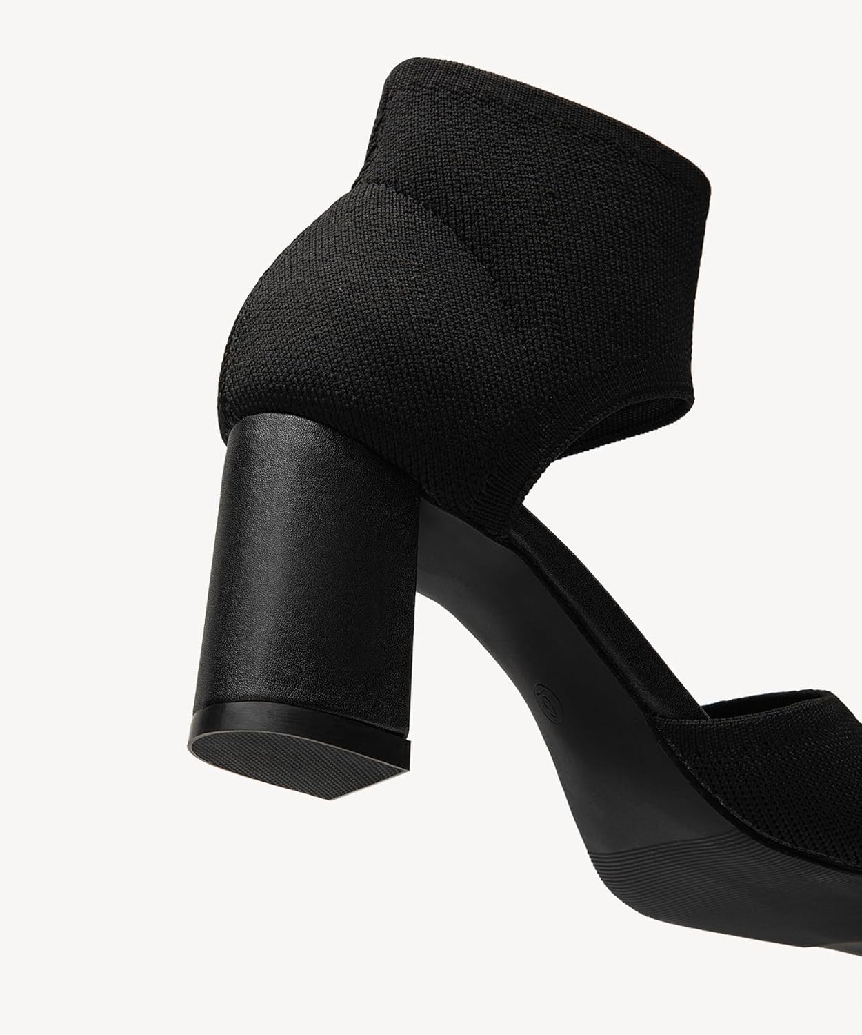 NEWBELLA Women's Knit Ankle Strap Block Heel Sandals - Image 5