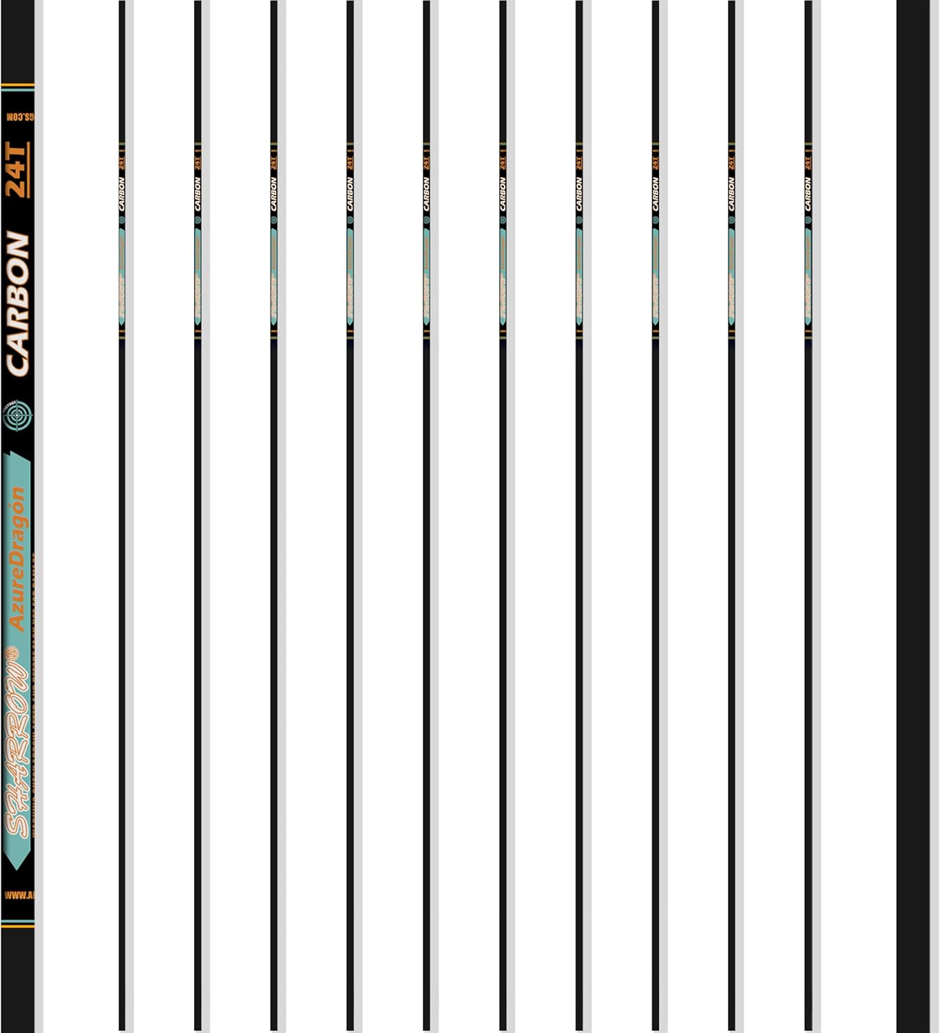 Pure Carbon Arrow Shafts 12Pcs - 32 Inch 24T Carbon Arrow Shafts, ID.165 Bare Arrows Shaft Tube for Target Shooting & Competitive Archery