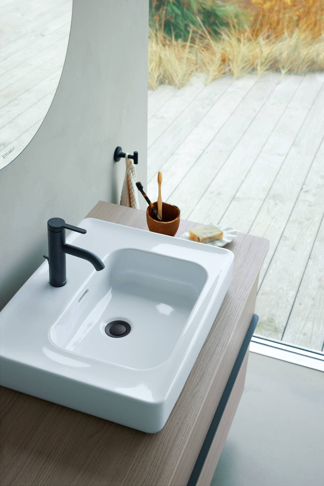 Duravit Starck T wieszak na ręczniki 009929, Kolor: Czarny matowy - 0099294600