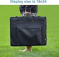 Vista 8 de JJRING 18x24 Art Portfolio Tote Bag - Large Carrying Storage Case with Handle & Adjustable Shoulder Strap, Portfolio Folder for Artwork, Posters