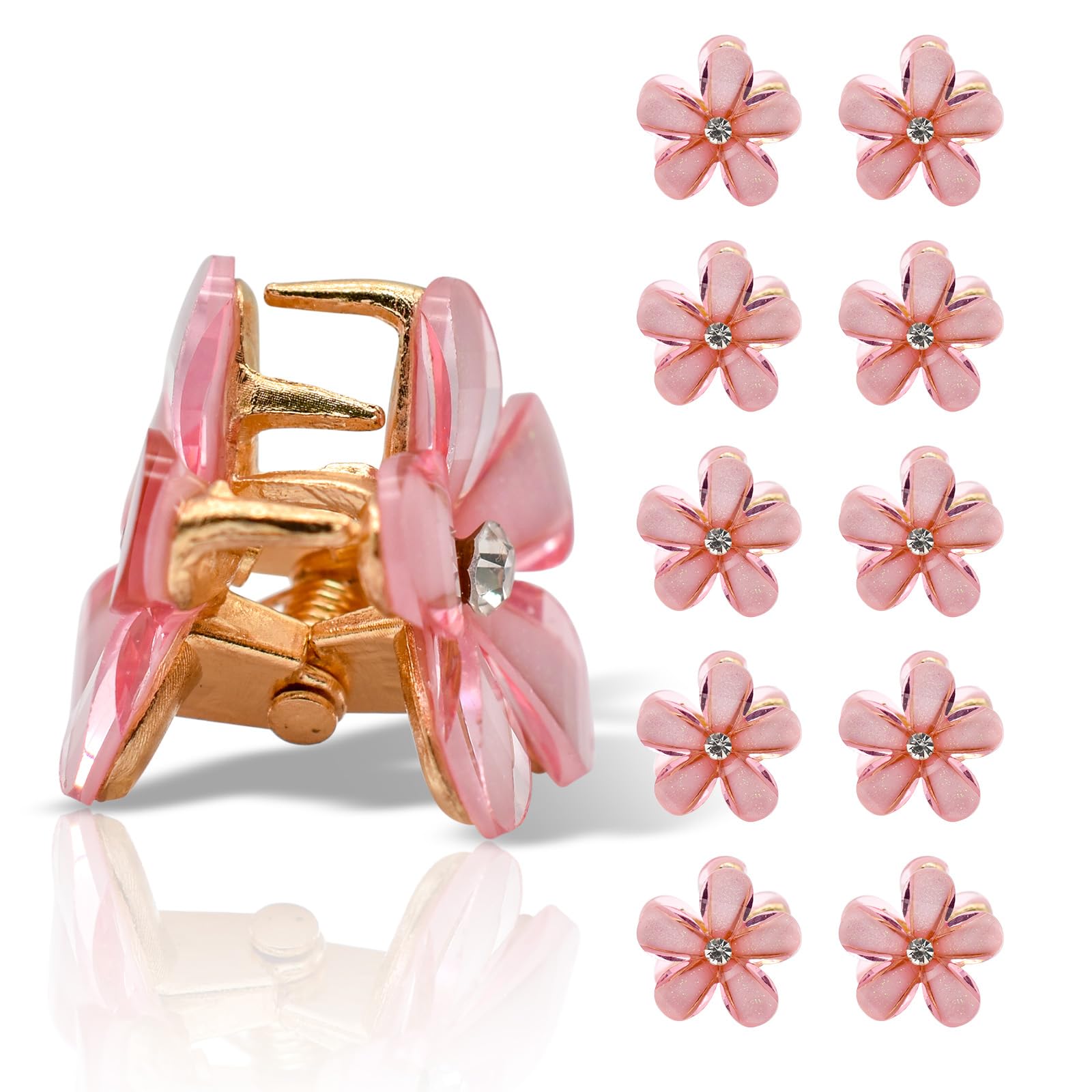 PAITOK Mini Hair Clips, Flower Hair Clips, Flower Clips, Non-Slip Hair Clips for Girls Women for Photos Daily Party