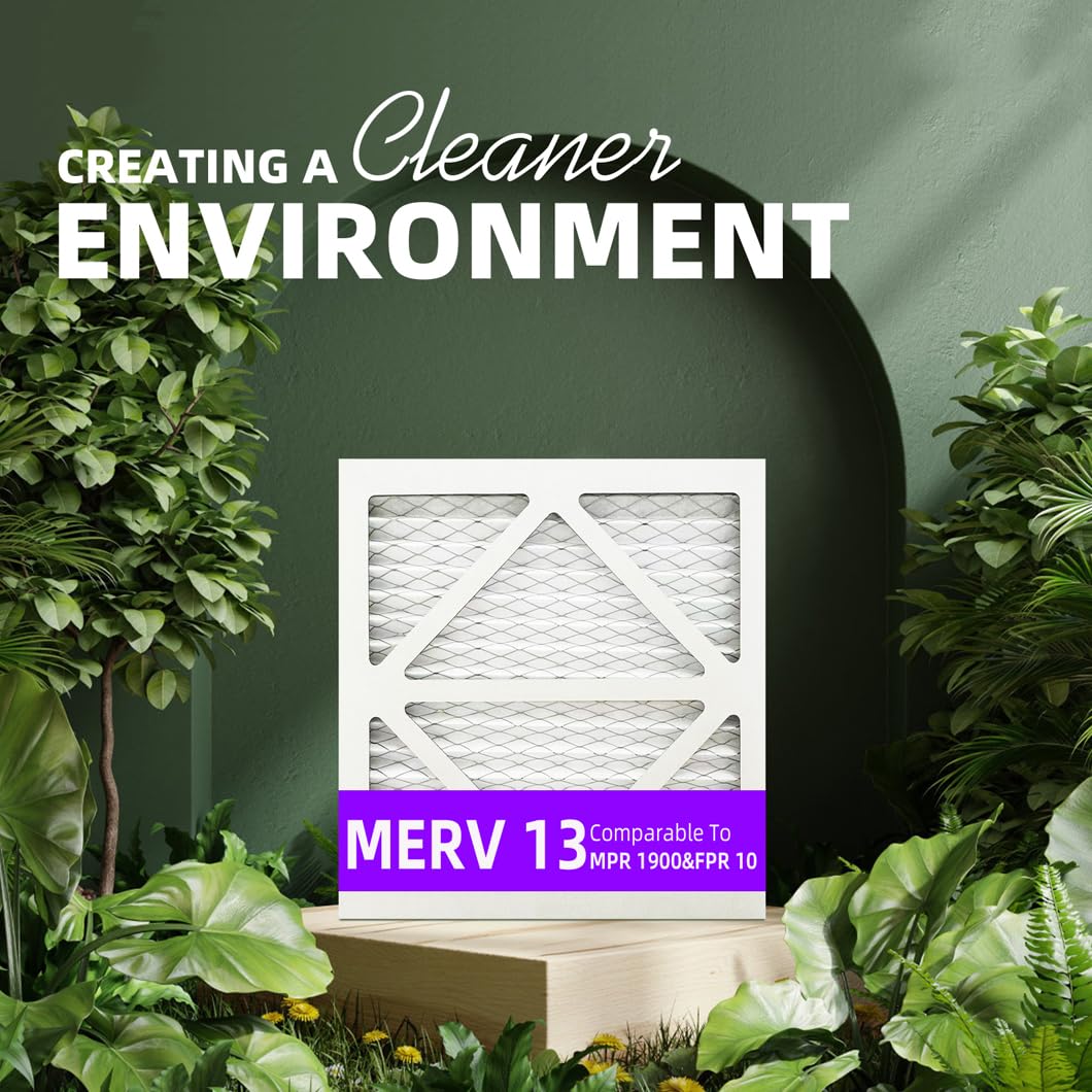 Filtro dell'aria pieghettato MERV 13 (4 pezzi) 14 x 14 x 1 (dimensioni effettive: 35 x 35 x 1,9 cm) MPR 1900 e FPR 10, filtri aria forno