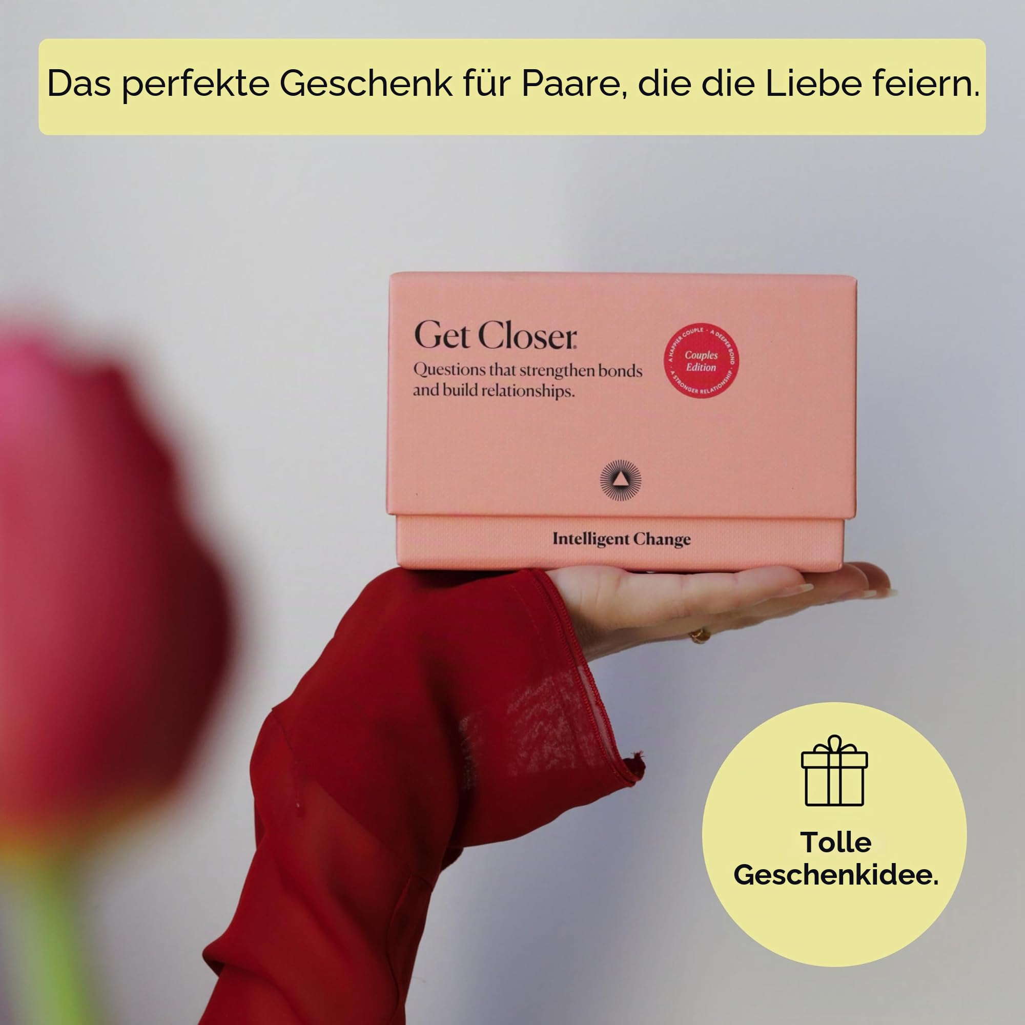 Intelligent Change Let's Get Closer: Couple's Edition (100 Prompt Cards) - Frage- und Antwortkartenspiel für Erwachsene - Gesprächsstarter zur Stärkung der Beziehungen