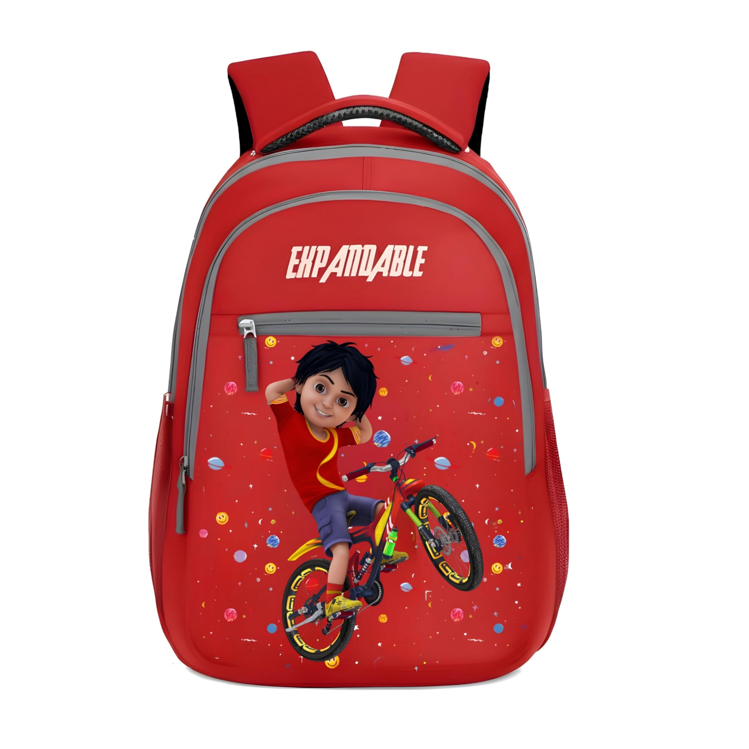 Shiva Kids School Backpack for Boys – Red Cartoon Character Bag for Nursery, KG & Primary School | Ergonomic, Water-Resistant & Lightweight Kids Rucksack-image-30