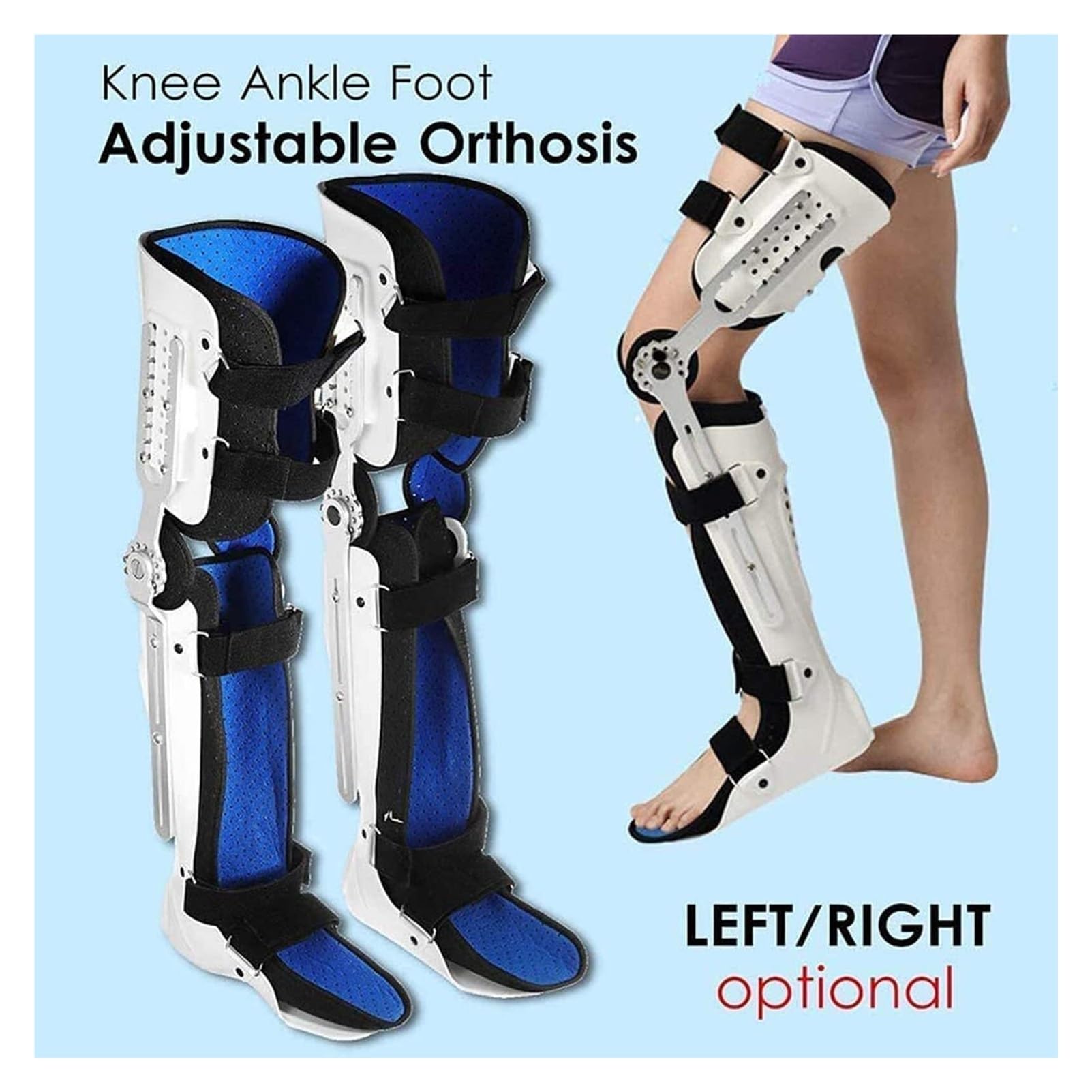 Tutore Ginocchio con Ferro Stabilizzatore - Ginocchiera Ortopedica Regolabile per Artrosi, Menisco e Post-Operatorio con Stabilizzatori Laterali (Adatta Uomo/Donna)