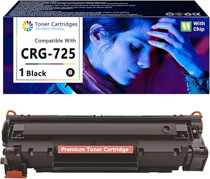 CRG725 Toner Cartridges Compatible for Canon CRG-725 CRG 725 Toner Cartridge Compatible for Canon ILBP6030B 6030W LBP6000 Printers1 Pack,Black
