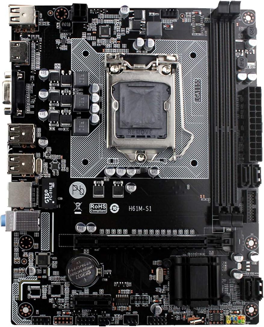Sofobod H61 Motherboard Socket LGA1155, Providing 2 x 8GB Dimms DDR3 Slots Total Support 16GB RAM, USB2.0, SATA2.0 VGA, HDMI - Micro ATX …