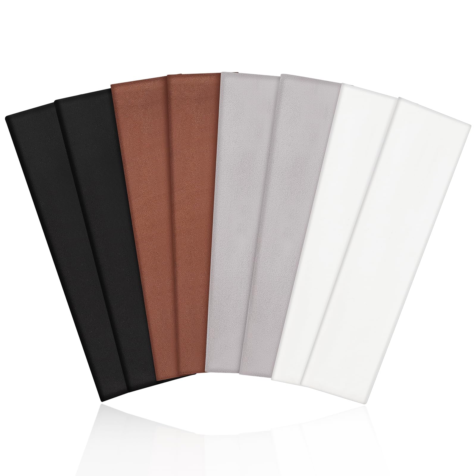 Fishinsea 8 Pack Sport Headbands for Women, Elastic Soft Fabric Non-Slip Hair Bands Hair Warp for Daily Workout Yoga Running Sports, Combo 11