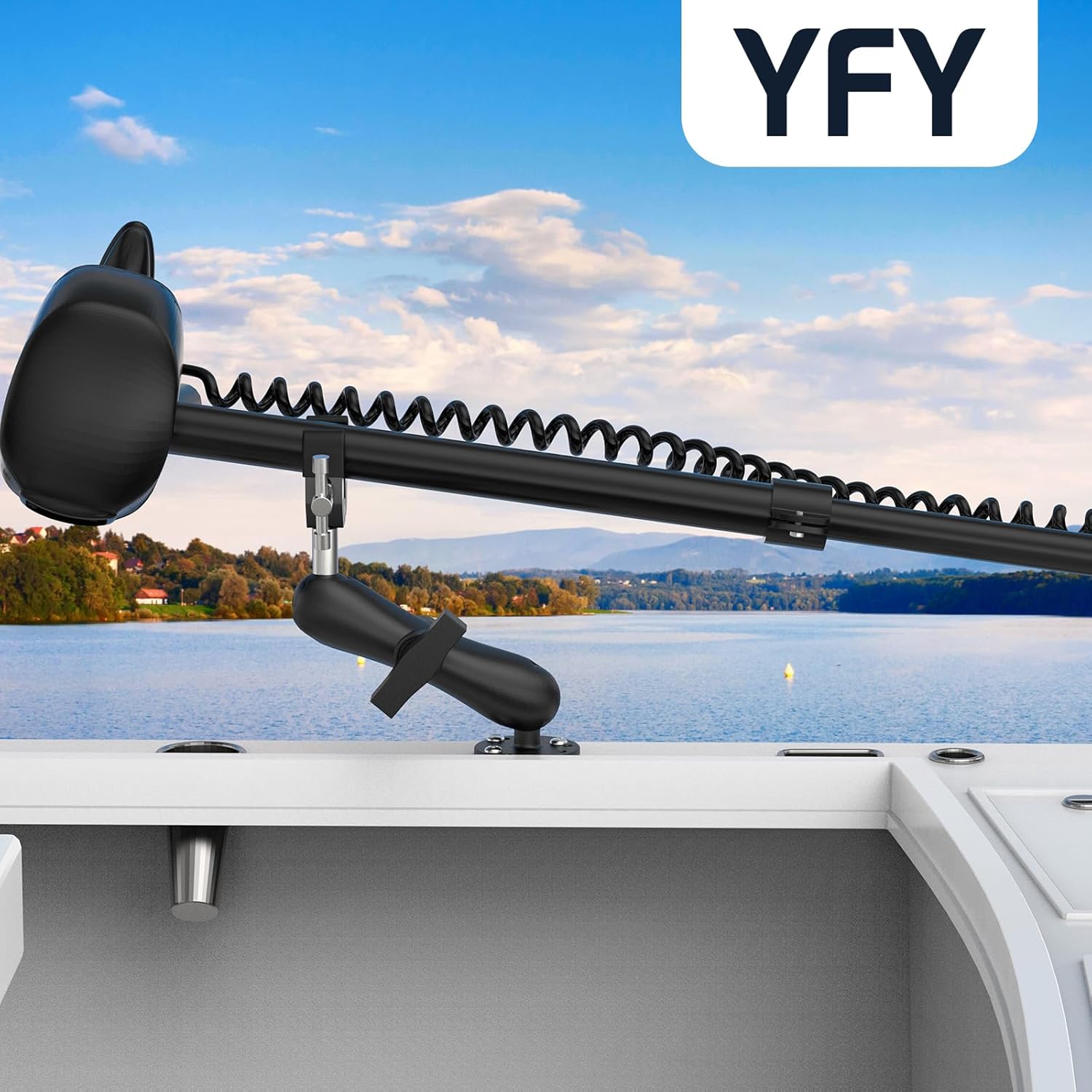 Heavy Duty Trolling Motor Stabilizer-Quick Release, for RAM Mount Trolling Motor Stabilizer, Versatrack, Lund, Lowe, Ranger Track Systems