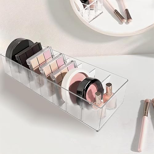 Miniatura 6 de Organizador de maquillaje acrílico desmontable de 8 compartimentos, organizador de maquillaje para cajón, perfume transparente, rubor, sombra de