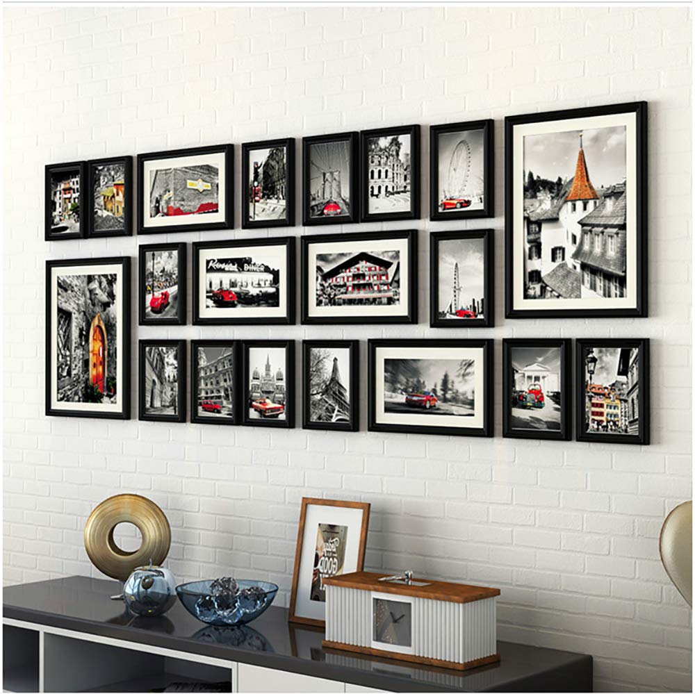 ArtzFolio Wall Photo Frame D35 | Wall Photo Frame Collage for Living Room | Picture Frames Home & Wall Decoration | Black | Set of 20 Units | 4x6-14 Unit | 6x10-4 Unit | 8x10-2 Unit