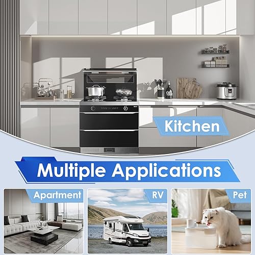 Miniatura 5 de Sistema de filtro de agua para encimera - Purificador de agua para cocina - Filtro de agua del grifo para fregadero - Filtración de 0.01 m que