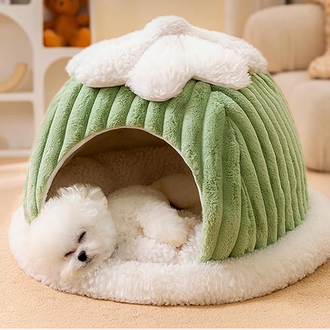 Cama Redonda Perro Pequeña 35cm Capucha Acogedora miniatura 7