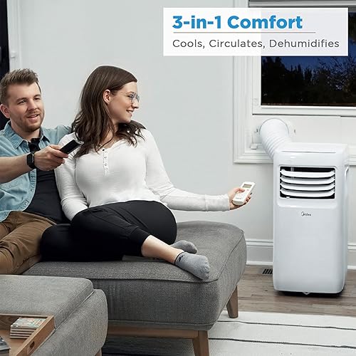 Miniatura 14 de MIDEA MAP12S1TBL - Convertidor HE, deshumidificador y ventilador de aire acondicionado portátil, 12,000 BTU para habitaciones de hasta 450 pies