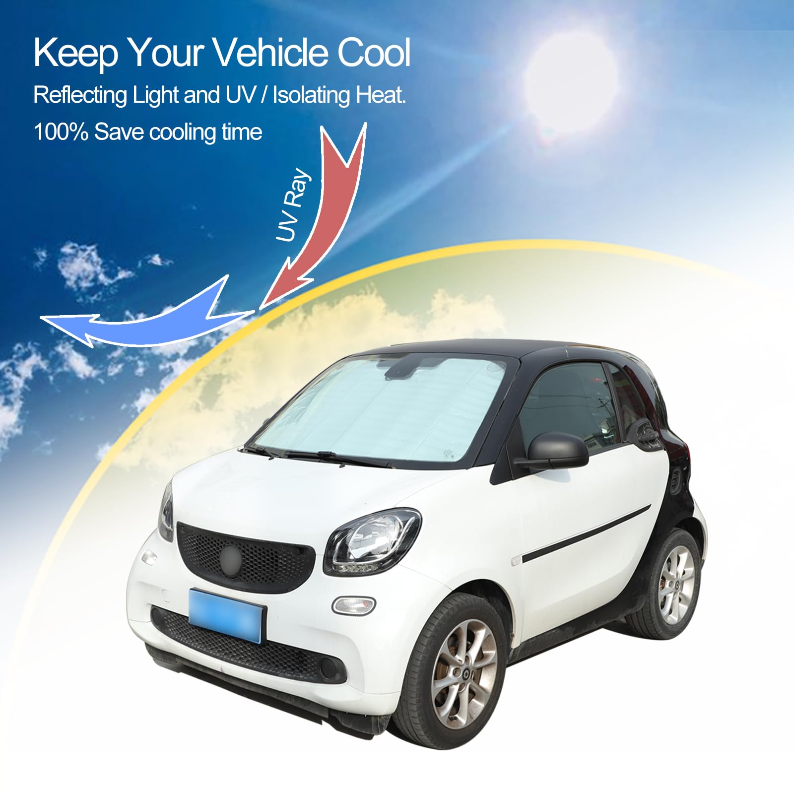 Style　SMART Amazon.com: Windshield Sunshade for Benz Smart fortwo
