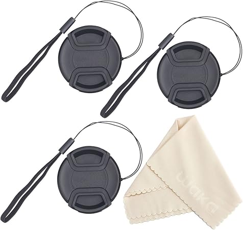 Amazon レンズキャップセット センターピンチレンズキャップ3個 キャップ用ストラップ付き レンズキャップ 通販