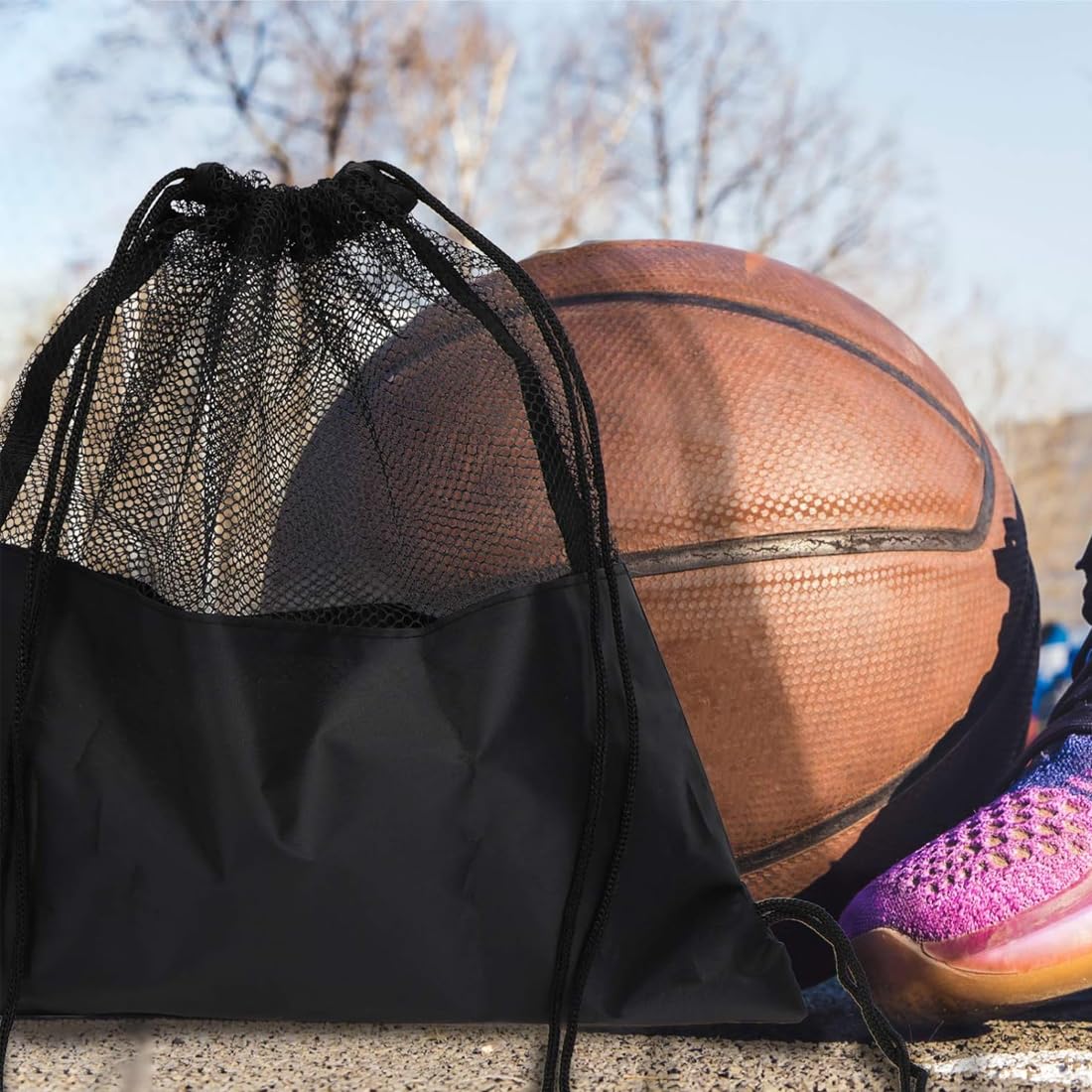 Borse Per Palloni LAKJUOZ - 2 Pezzi, Zaino In Nylon Per Basket, Pallavolo, Tennis - Foto 3