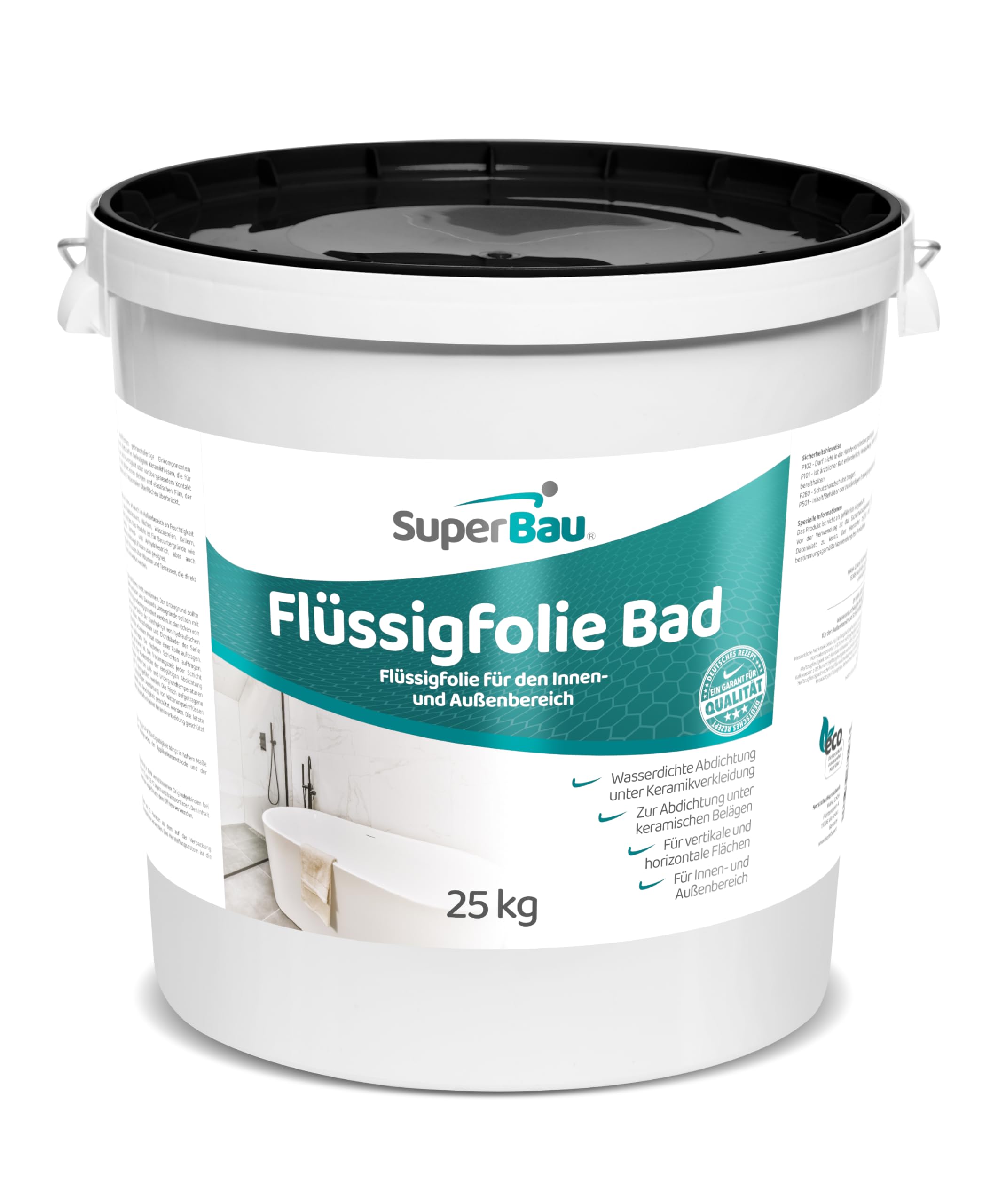 Folia w płynie do łazienki i prysznica, szara, 25 kg (≈21 m²), do uszczelniania płytek łazienkowych, folia uszczelniająca, szara i wodoszczelna, do podłogi i ścian