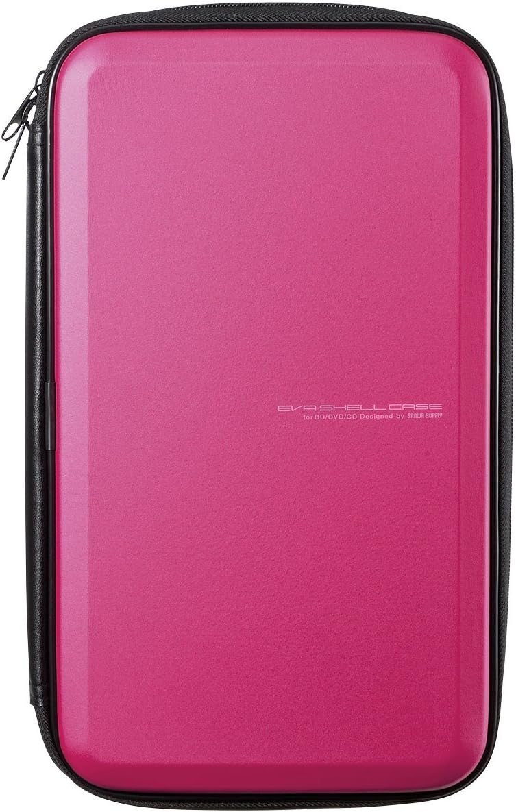 Sanwa Supply FCD-WLBD56P 56P 56 Disc Compatible Semi-Hard Case, Pink