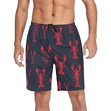 Ollabaky Mens Pajama Shorts Soft Lounge Sleep Shorts with Pockets Comfy Pjs Bottoms for Men