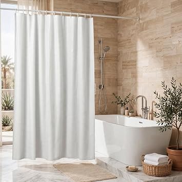 Ikea Nordrönn Duş Perdesi, Beyaz, 180x200 cm, Banyo