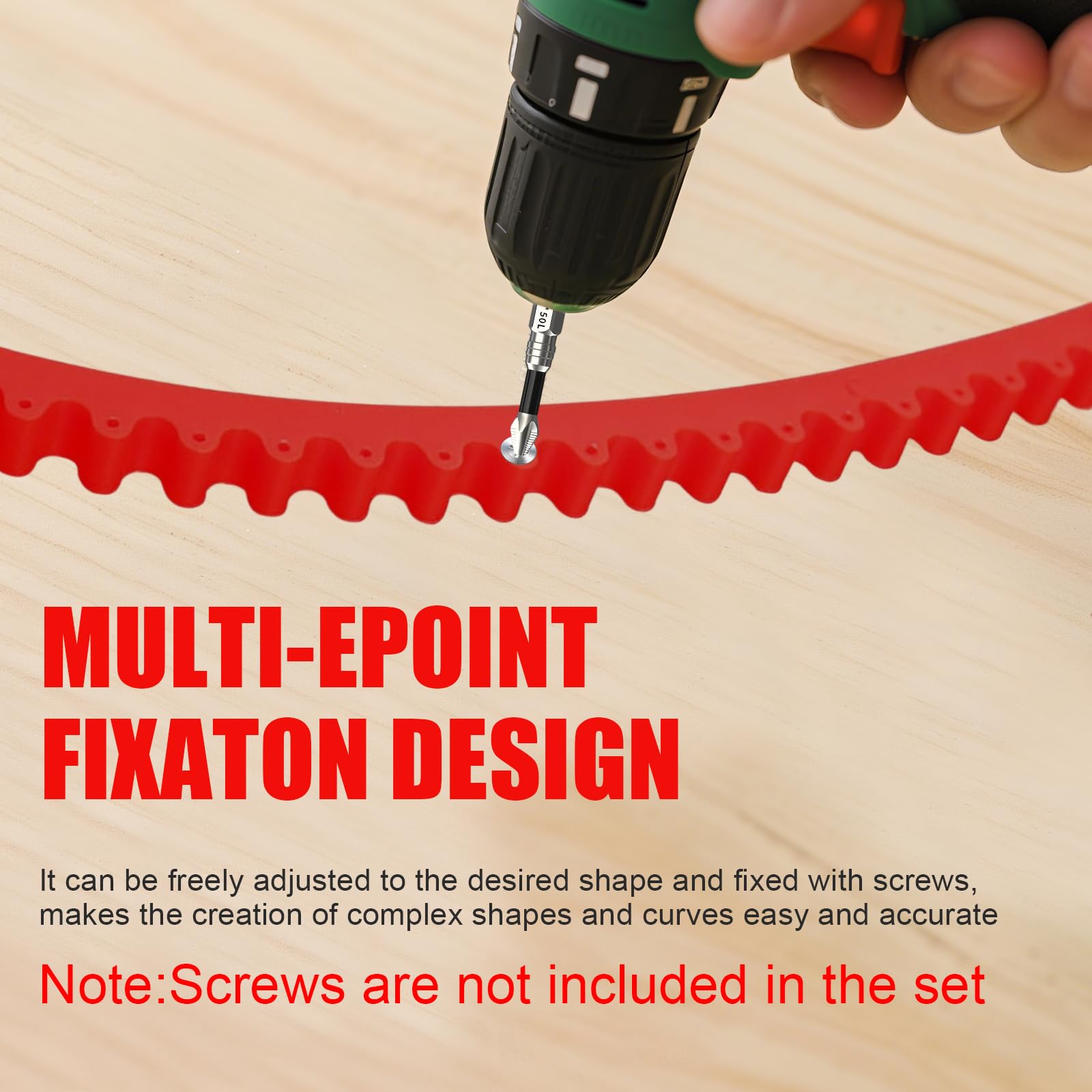 Sagoma per Fresatura Curva 2 m, Righello Curvo Flessibile per Lavorazione Legno