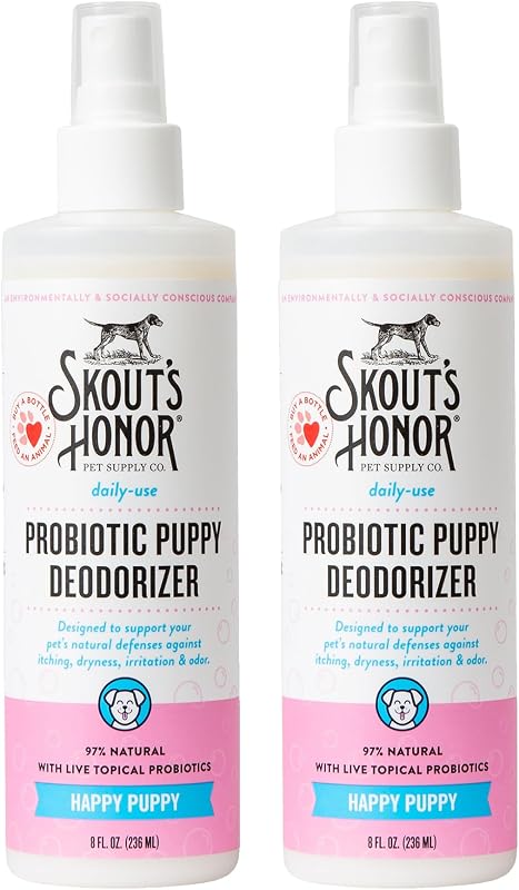 Desodorizador Probiótico para Cães SKOUT'S HONOR Happy Puppy, 240 mL, Pacote com 2
