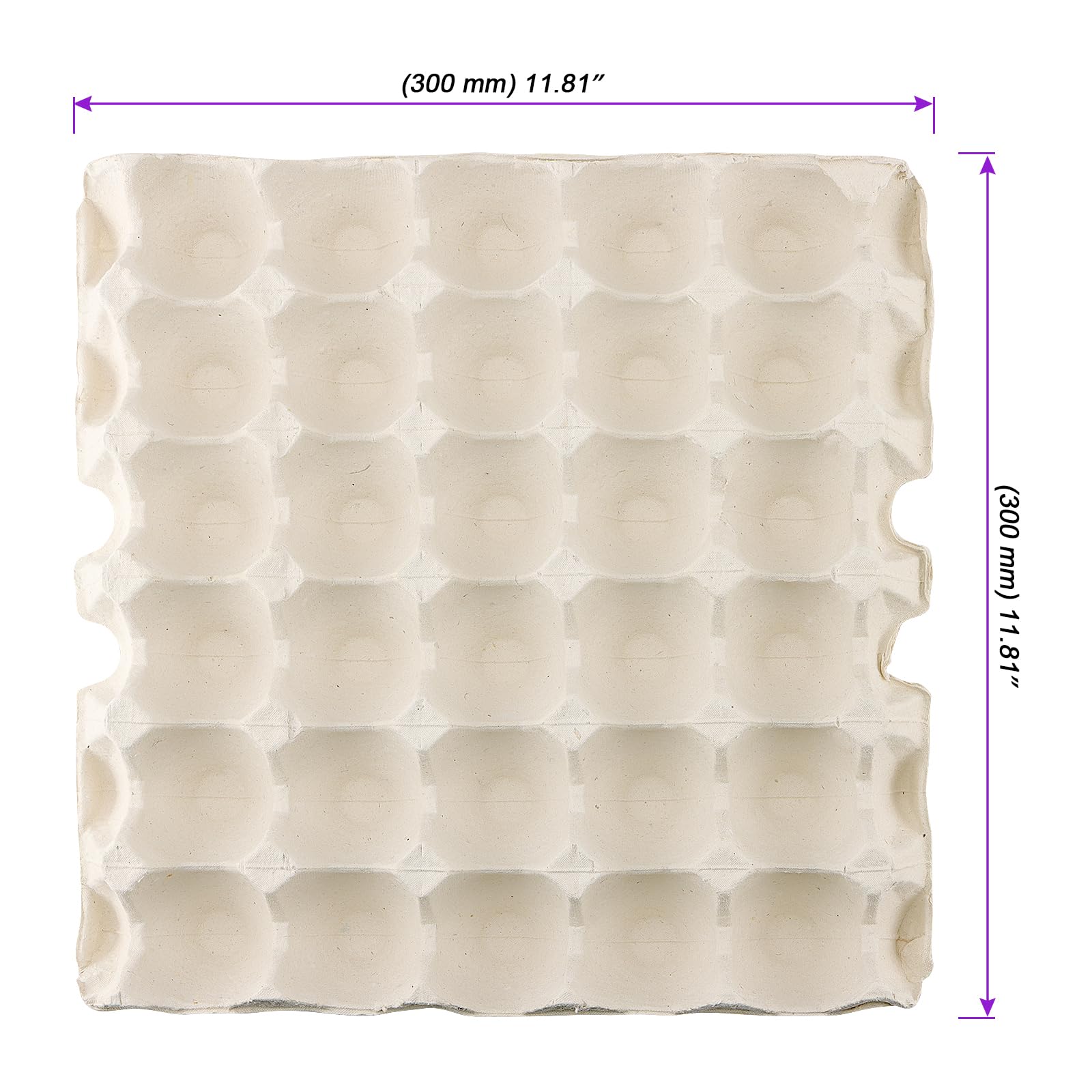 25 Stück Pappe Eierkartons 30er, Eierpappen Weiß Eierbehälter, Leere Eierkartons Pappe Eierschachtel für 30 Eier, 30 x 30 cm