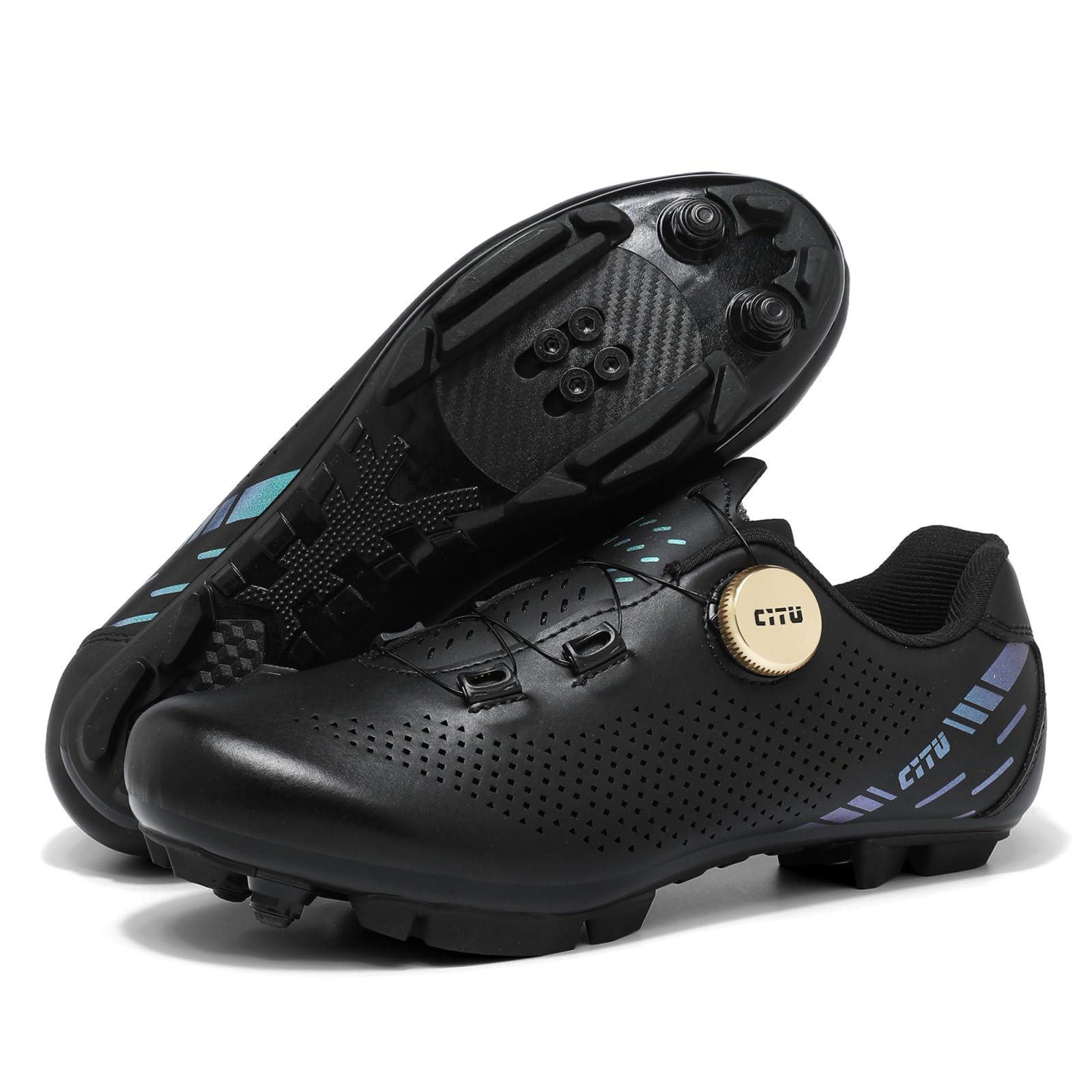 JiuQing Buty rowerowe męskie damskie buty do roweru górskiego z blokami SPD 2 śruby buty do roweru stacjonarnego MTB