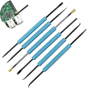6Pcs Dual-Sided Solder Assist Disassembly Tool PCB Cleaning Kit PCB Circuit Boards Soldering Tool Soldering Electronic Projects for Electronics Soldering Electronics Repair