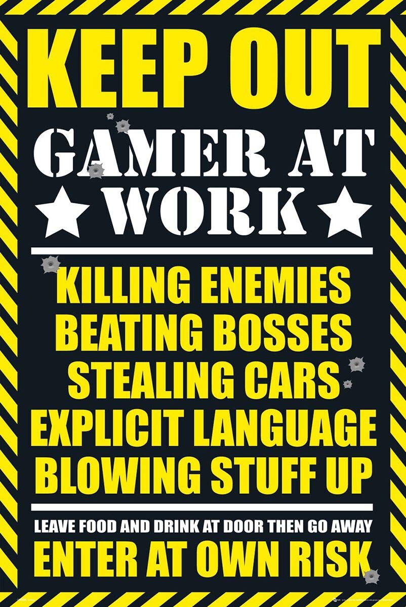 Gb Eye Multi-Coloured Ltd Gn0426 Gaming, Keep Out, Maxi Poster, 61 X 91.5 Cm, Paper,