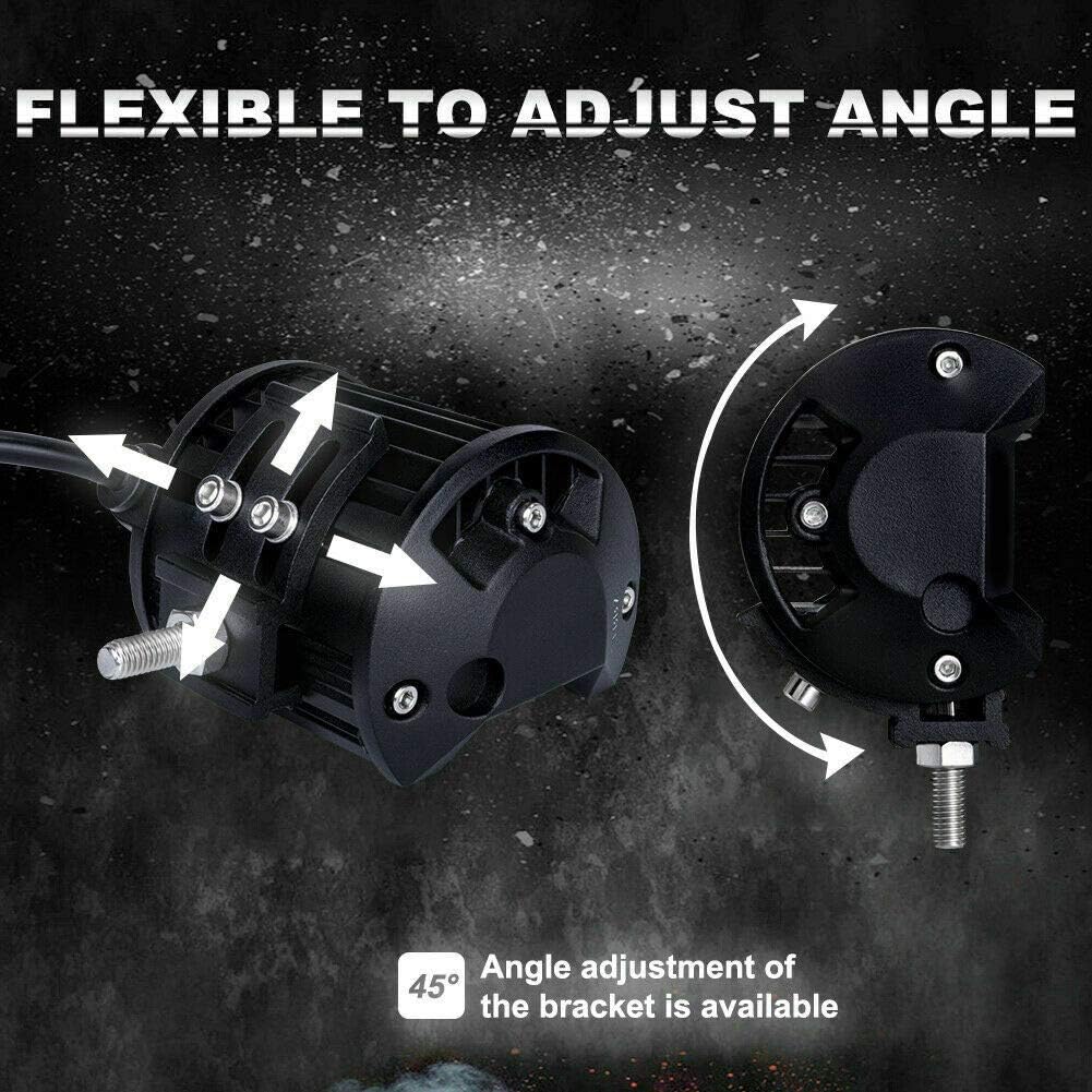 4 Inch Led Pod Lights 60W 12000LM Triple Row Spot Flood Combo Off Road Fog Driving Work Light for Truck ATV UTV SUV Boat, 8 Pack